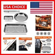 HORUDSY 4PC Magnetic Tray Set with Telescoping Pickup Tool for Every DIY Need