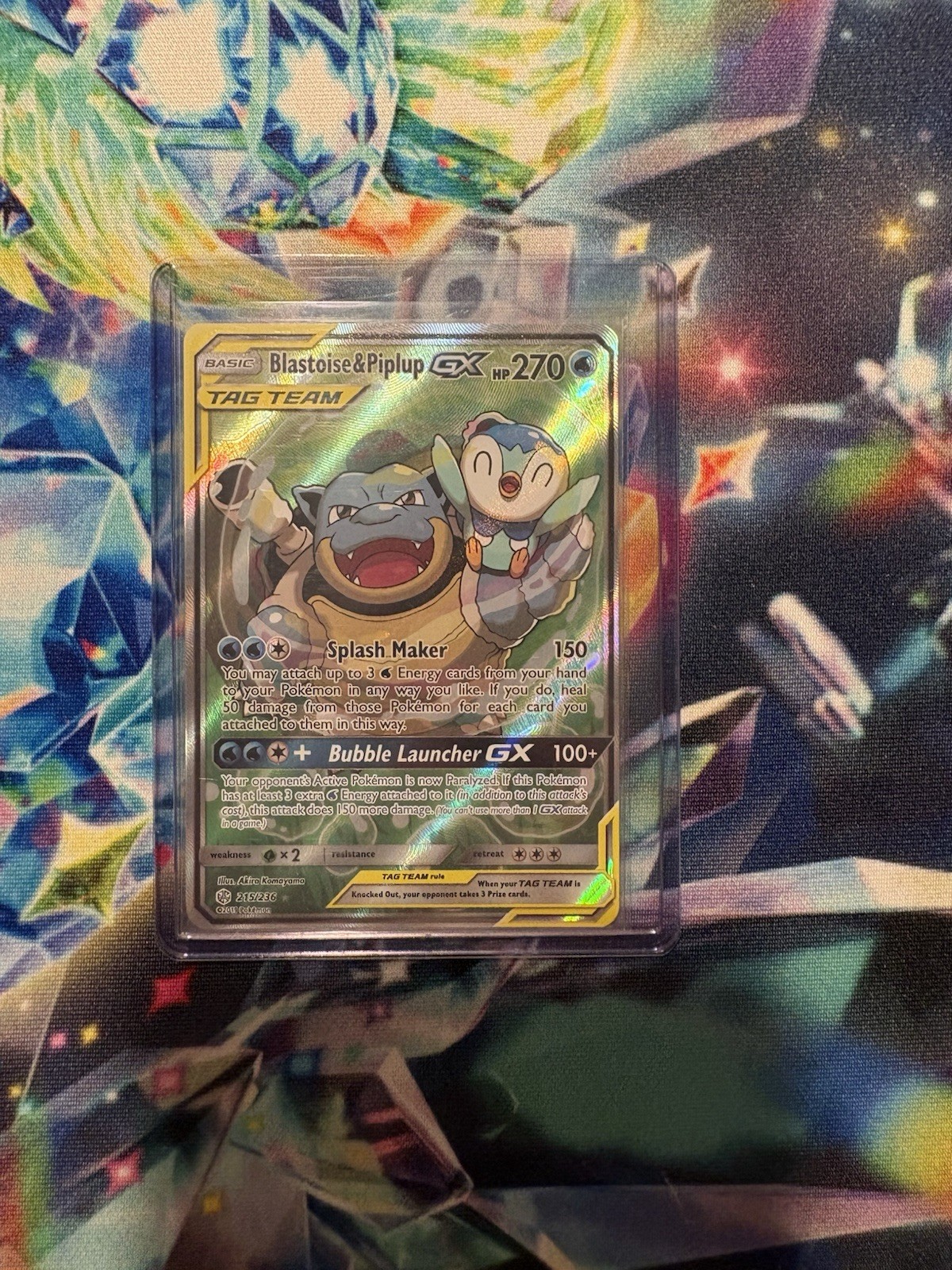 Blastoise & Piplup GX 2019 Sun & Moon: Cosmic Eclipse #215/236