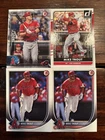 Mike Trout 4 Card Lot - Bowman / Donruss Base - Los Angeles Angels