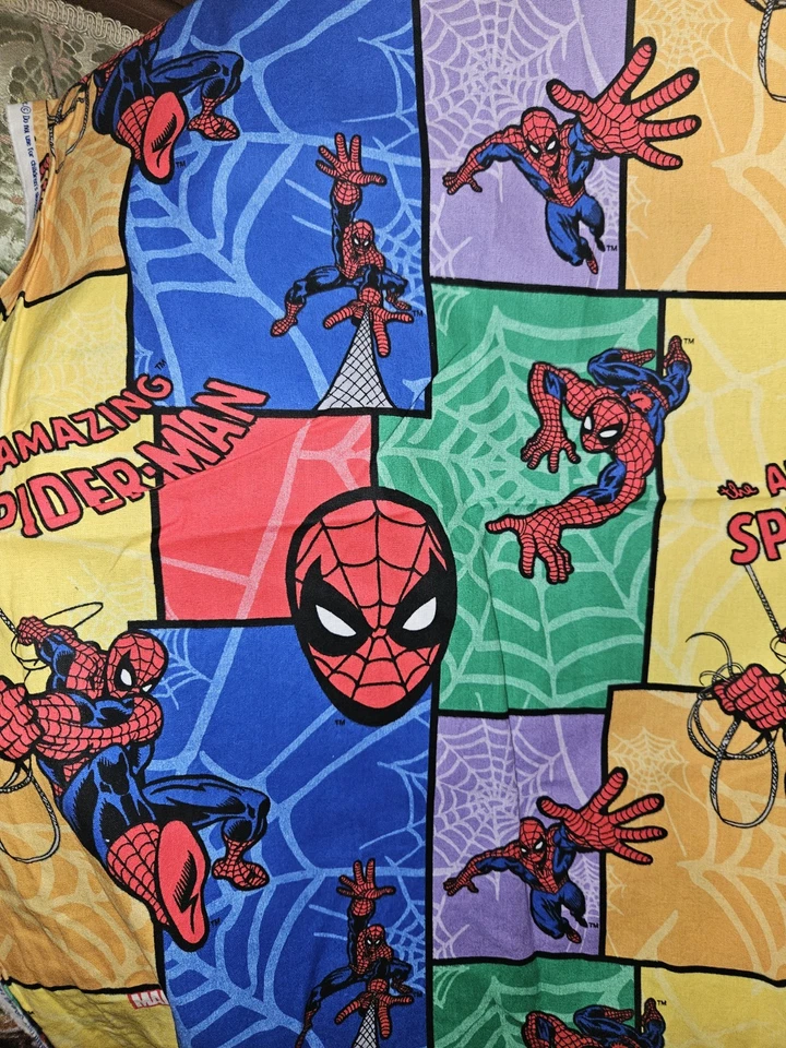 Marvel Spiderman 2004 Springs Indus tela estilo cómic 2,5 yardas X 45" de ancho Foto 4 de 4