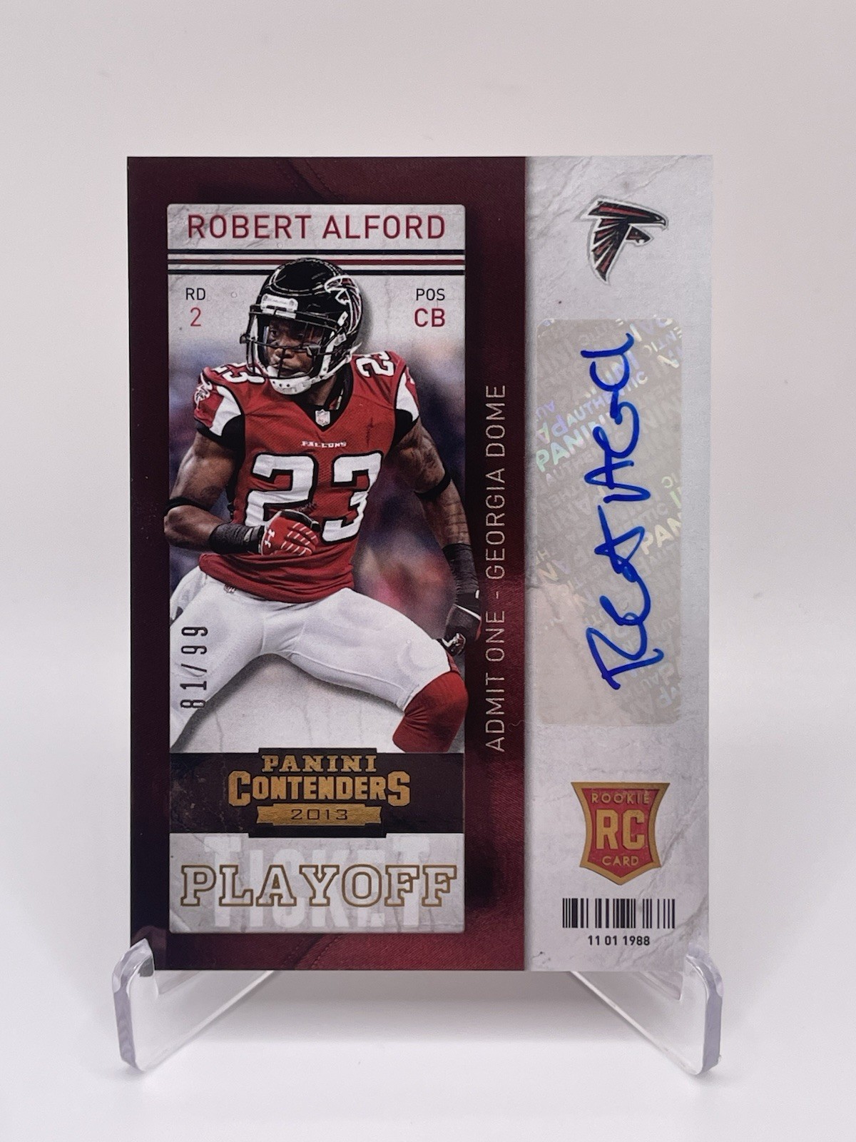 Robert Alford Panini Contenders #176 Playoff Ticket-Autograph