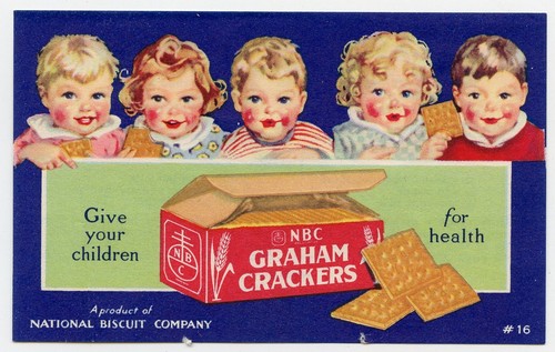 NBC National Biscuit Company Graham Cracker Cream Pie, 1930's Recipe 4"x2" sheet