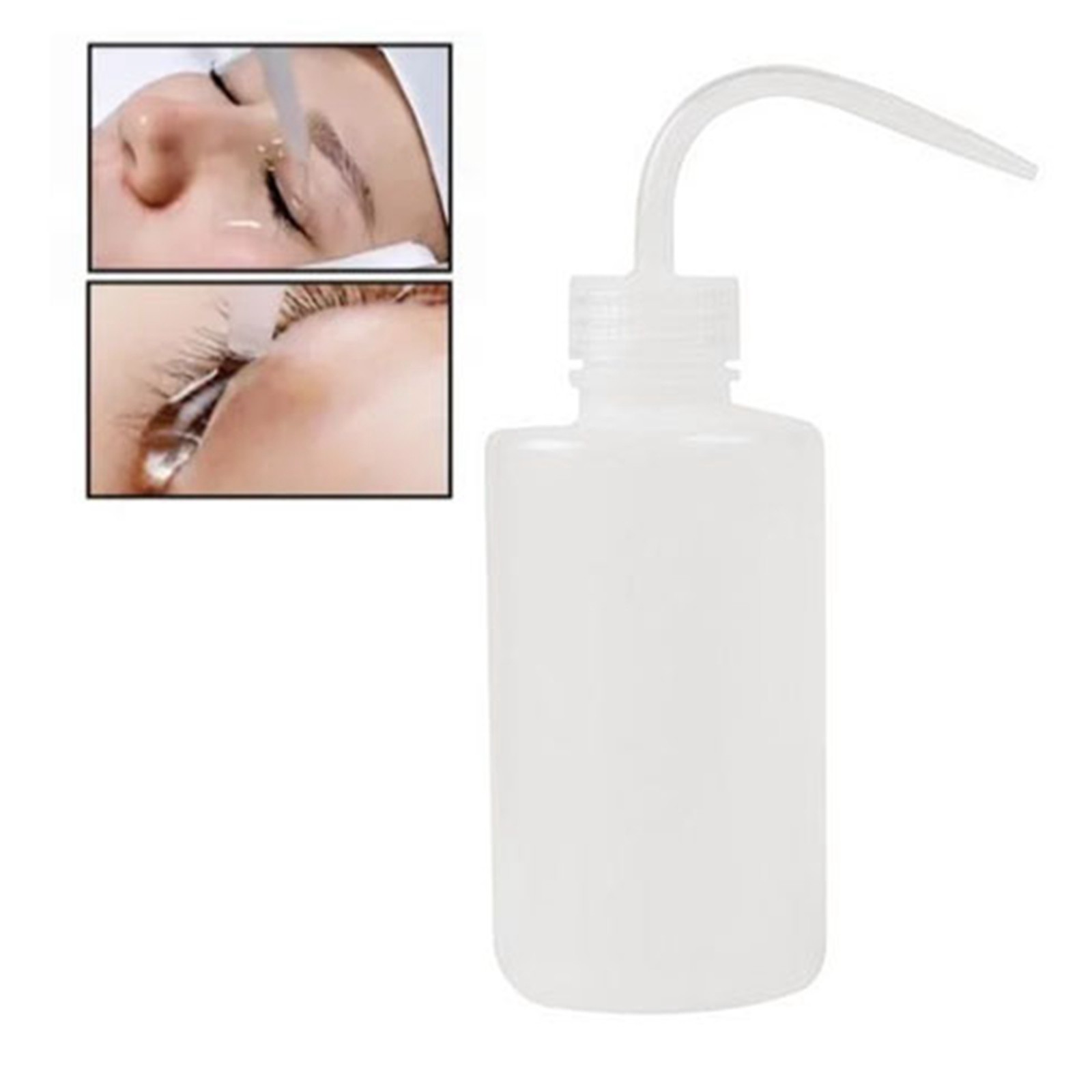 ɪ250ML Tattoo Wash Bottle Tattoo Curved Spout Spray Bottle Plastic Squeeze