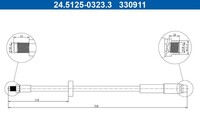 Bremsschlauch FÜR Audi A6 C6 Avant (4F5), Audi A6 C6 (4F2) - ATE 24.5125-0323.3