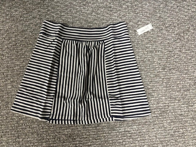 NWT Old Navy Sz XXL 16 Plus Blue and White Stripe French Terry Skirt