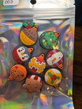 Lot of 8 Christmas Ornament Silicone Focal Beads DIY 003