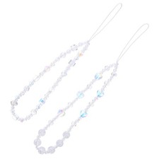 2 Pcs Cellphone Lanyard Chain Bead Mobile Beaded School Bag Pendant