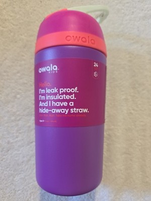 Owala Kids FreeSip Stainless Steel Water Bottle / 16oz / Color PURPLE AND pink