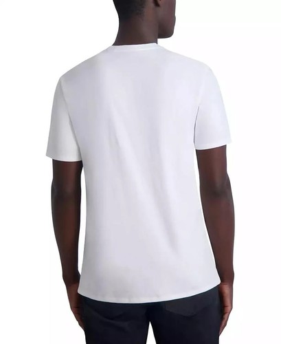 Karl Lagerfeld Paris Herren Regular Fit Kurzarm T-Shirt Weiß Größe Small Neu mit Etikett - Bild 2 von 5