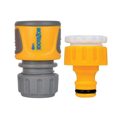 #ad HOZELOCK Outdoor Tap Connector Kit 3.8 x 8.9 x 16.7 cm Yellow amp; Grey GBP 17.19