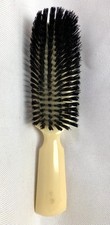 Vintage Nylon Bristle Hair Brush 6 Rows Bristles 8  Ivory Cream Colored Stiff