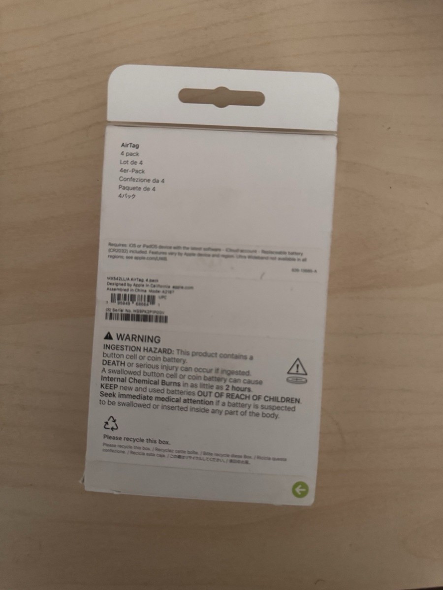 Apple AirTag 4 Pack White MX542LL/A New | eBay