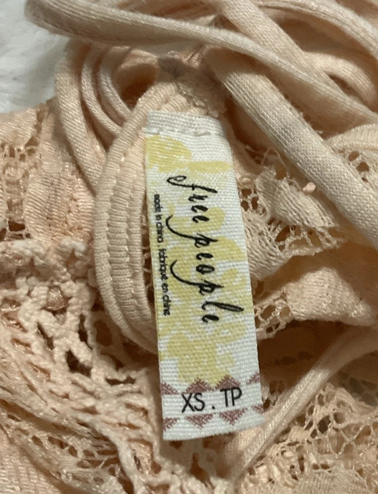 Туника кружевная Free People размер XS Oh La Ruffle галстук сзади - Изображение 3 из 4