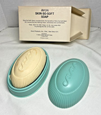 Original Avon Authentic Skin So Soft Bath Bar Cake Soap Super Size Vintage
