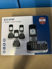 Alcatel F890 Voice Quad Cordless Phone Set Call Block Answer Machine UK 