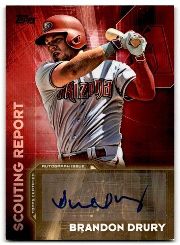 2016 Topps #SRA-BD Brandon Drury Scouting Report Autogramme Diamondbacks