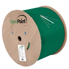 CAT6A Cable CMR Copper Riser UTP 23 AWG 500 MHz  Ethernet - 1000 Ft Green Bulk