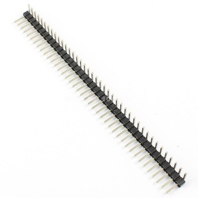5Pcs 2.54mm Pitch 1x40 Pin 40 Pin Right Angle Male Single Row Pin Header Strip