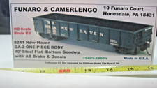 Funaro Camerlengo New Haven 40' GA-2 One Piece Resin Body HO Scale NIB