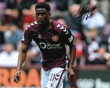 Pierre Landry Kabore, Heart of Midlothian, Hearts, signed 10x8 inch photo. COA.