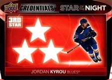 Jordan Kyrou 2021-22 Upper Deck Credentials #3S-10 Third Star St. Louis Blues