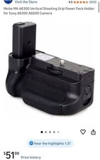 Meike MK-A6300 Vertical Shooting Grip Holder for Sony A6300 A6000