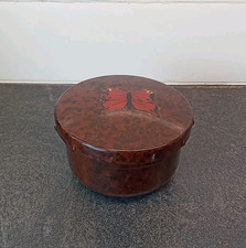 Vintage braune Bakelit Schraubdeckeldose 1930-1940,