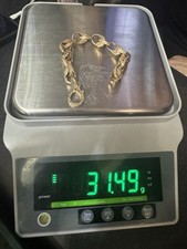 9ct Gold Tulip Bracelet 8.5” 31.5g