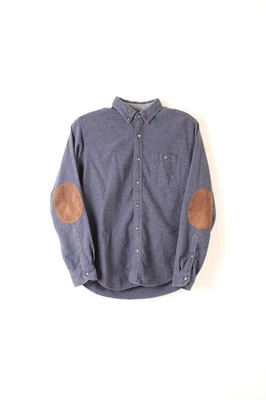 Chemise En Flanelle De Laine/Coton Bleue Moyenne - Photo 1/4