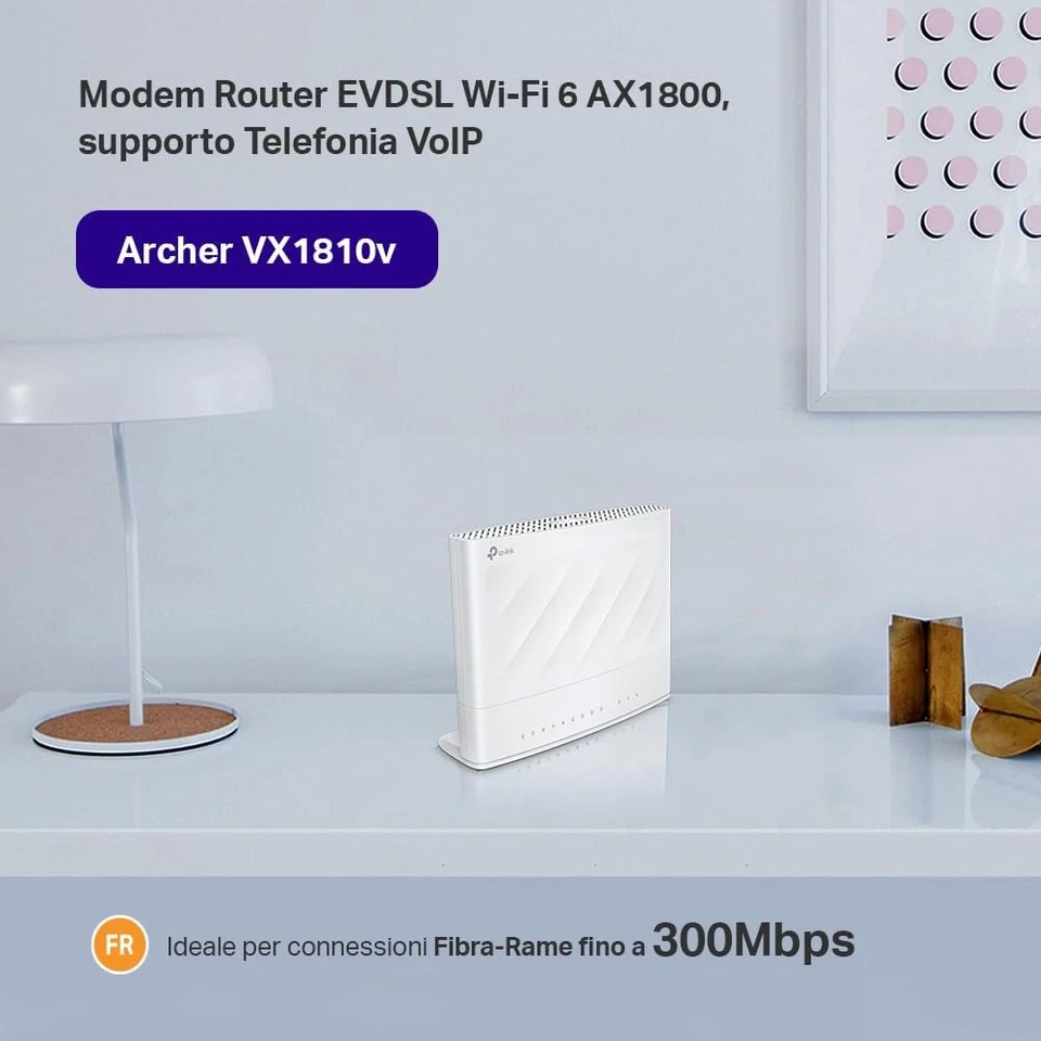 TP-Link Archer VX1810v Modem Router AX1800Mbps Dual Band WiFi 6 VoIP Gigabit Por - Photo 2/4