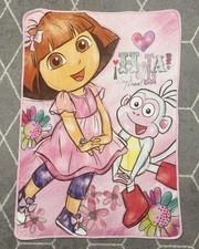 Nickelodeon Dora the Explorer Kids Blanket Throw Pink 100 Polyester 60  X 43  