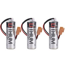 3X ER17500V 3.6V 2700mAh Battery with Brown Plug for CNC Machine Tools