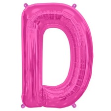 Northstar Letter D Magenta 34" Foil Balloon Packaged 