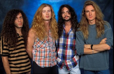 David Ellefson And Dave Mustaine And Marty Friedman And Megadeth, - Old Photo