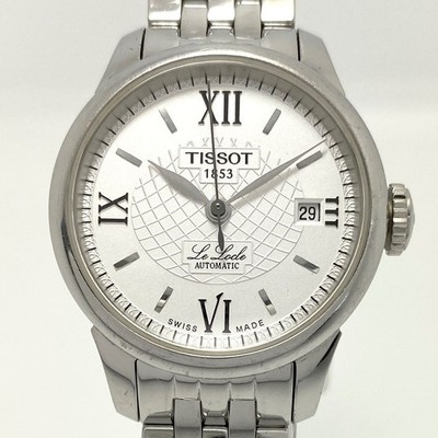 Tissot Le Locle Lady Automatic Watch Silver Dial Date Used