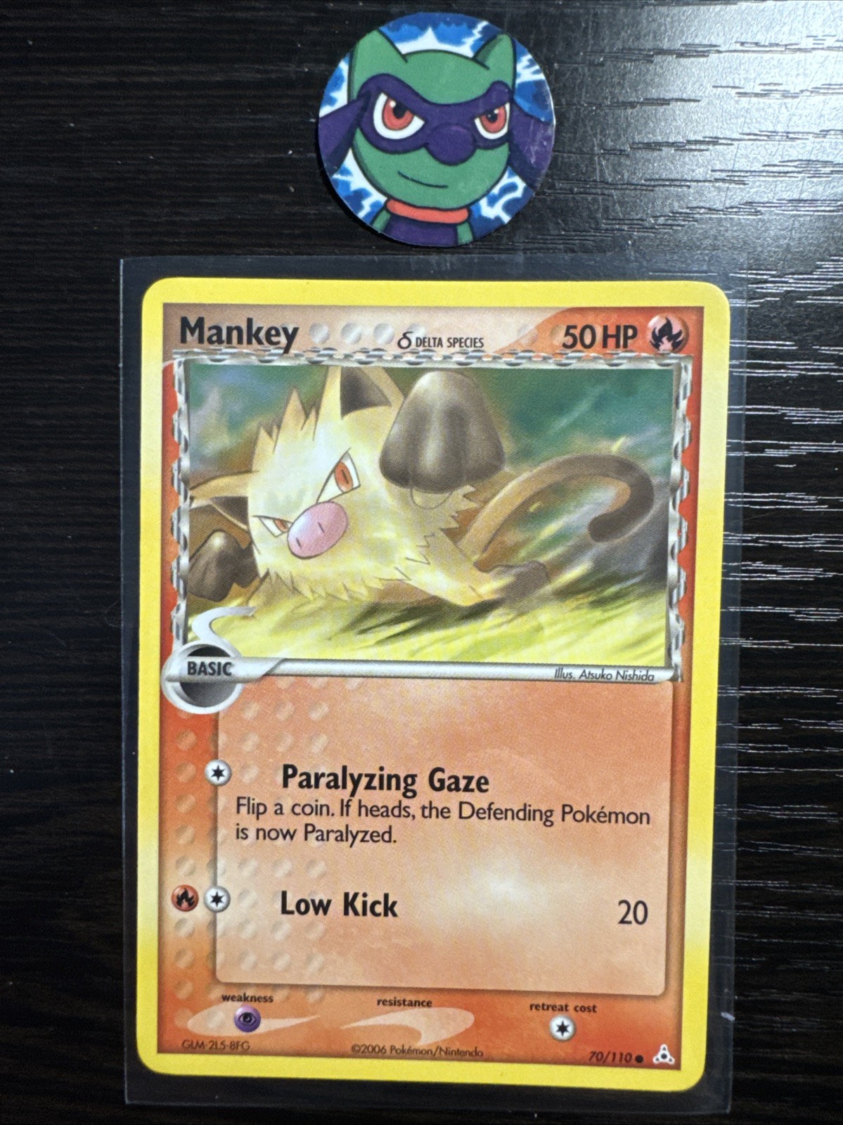 Pokémon TCG Mankey 70/110 Holon Phantoms Regular Common Delta Species 2006 LP/NM