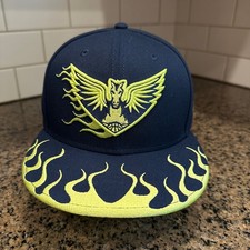Indiana Fever Hat New Era 9FIFTY Snapback Men's Navy Neon Yellow Flame Cap