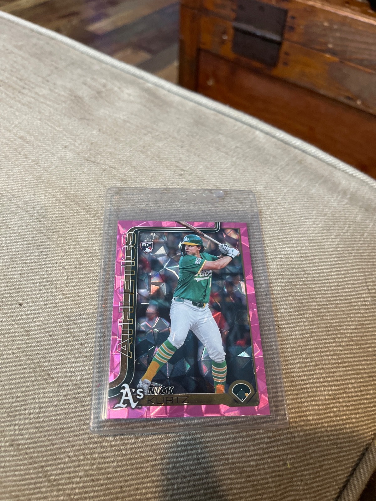 2025 Topps Update  Nick Kurtz ROOKIE Pink Diamante Parallel  Athletics US201