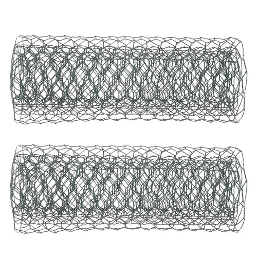2 Rolls Iron Wire Fence Flower Arrangement Chicken Wire Mesh Animal Pens Shine - Picture 3 of 10