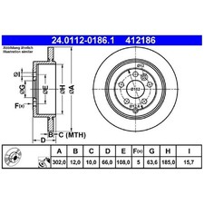 2x Bremsscheibe hinten für Land Rover Freelander 2 L359 | 26205224