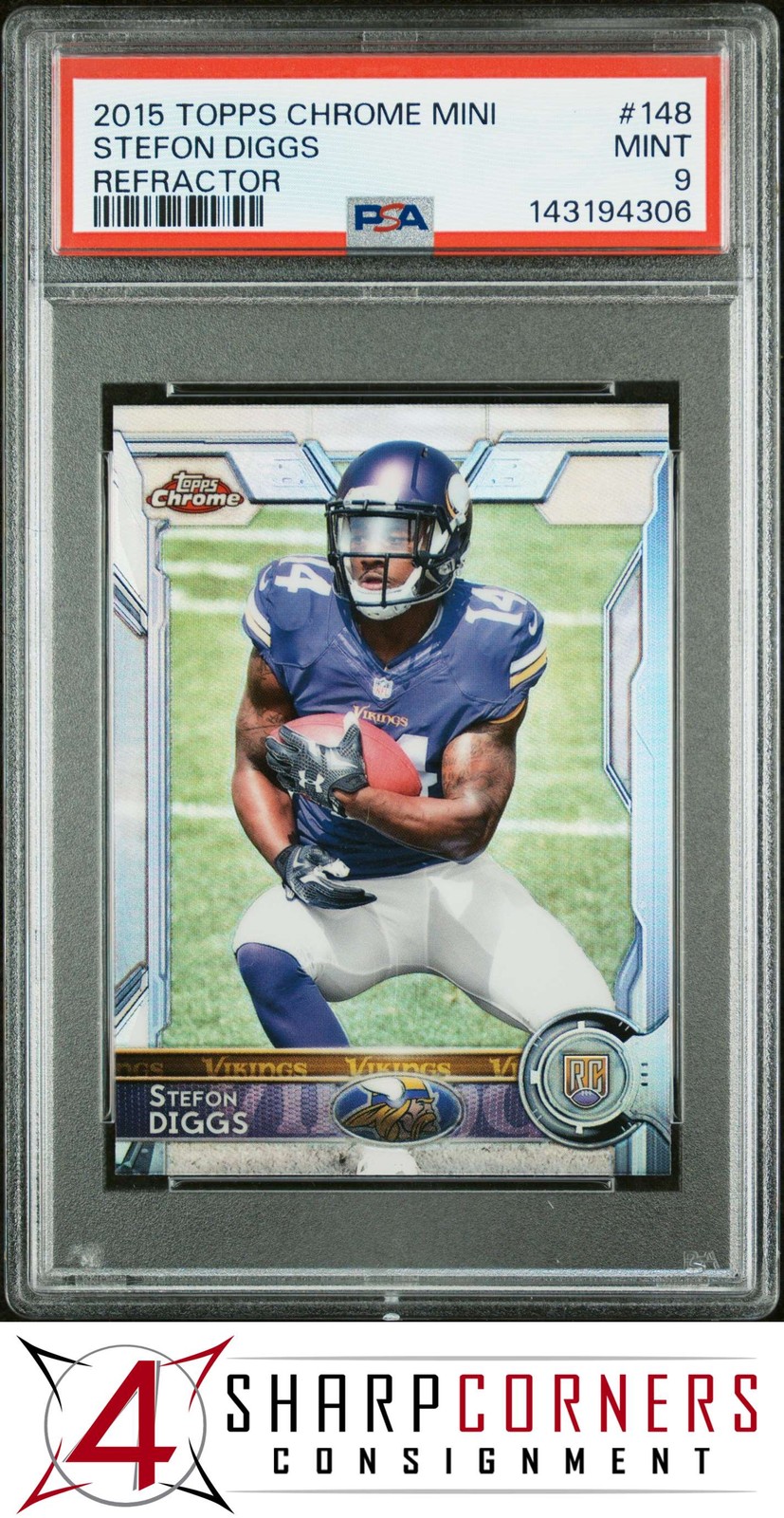 Stefon Diggs Topps Chrome Mini #148 Refractor
