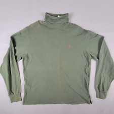 NWT Vintafe Polo Ralph Lauren Mens Green Heathered Cotton Turtleneck Size XL