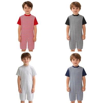 Unisex Kids Romper Leotard Bodysuit Back Invisible Zipper Jumpsuit Sensory Boys