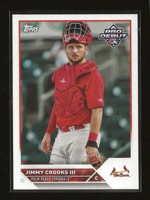 2023 Topps Pro Debut Jimmy Crooks III Base Card Palm Beach Cardinals (#PD-177)