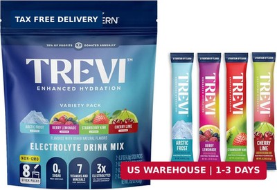TREVI  Everyday Sugar Free Electrolytes - Essential Drink Mix Hydration Powder P
