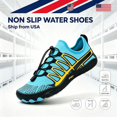 Men Women Water Sports Shoes Breathable Drainage  Aqua Socks for Beach Diving US