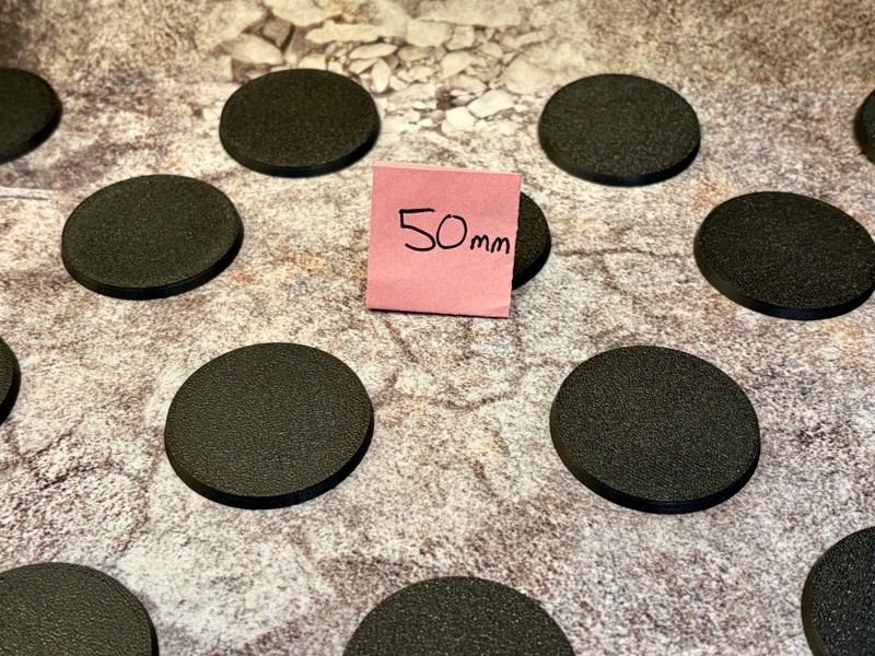 Round Bases 50mm Miniature Models Wargaming Warhammer 40K AoS Games Workshop