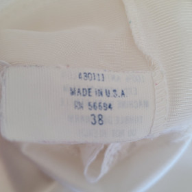 Vintage Movie Star Full Slip 38 White Nylon Shadow Lace Hem Bridal Coquette Boho