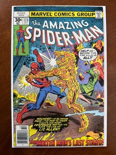 Amazing Spider-Man #173, Marvel (1977) ~VF+ (8.5) - The Molten Man!