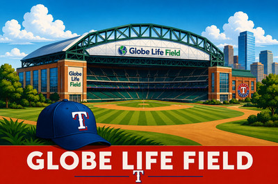 GLOBE LIFE FIELD *2X3 FRIDGE MAGNET* TEXAS RANGERS STADIUM BASEBALL BALLPARK TX